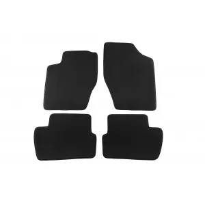 Mochete textile cu trei straturi, potrivite pentru PEUGEOT 307 HATCHBACK, COMBI 2001-2007, set de 4 bucăți, negru