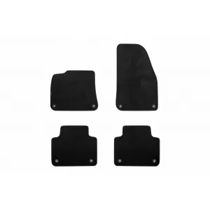 Three-layer textile floor mats suitable for Porsche Cayenne after 2017, set of 4 pieces, black