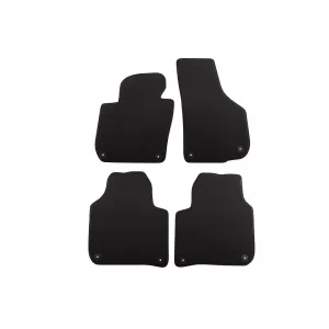 Mochete textile cu trei straturi potrivite pentru Skoda Superb sedan, combi 2008-2015, set de 4 bucăți, negru