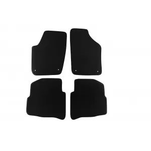 Tălpi textile cu trei straturi potrivite pentru Seat Ibiza, Cordoba 2002-2008, set de 4 bucăți, negru