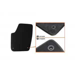 Tălpi textile cu trei straturi potrivite pentru Seat Ibiza, Cordoba 2002-2008, set de 4 bucăți, negru-image-6241648