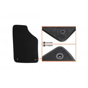 Tălpi textile cu trei straturi potrivite pentru Seat Ibiza, Cordoba 2002-2008, set de 4 bucăți, negru-image-6241649