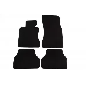 Mochete textile cu trei straturi potrivite pentru BMW Seria 5 E60 sedan, E61 touring 2003-2010, set de 4 bucăți, negru