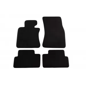 Mochete textile cu trei straturi potrivite pentru BMW Seria 6 E63 Coupe 2004-2011, set de 4 bucăți, negru