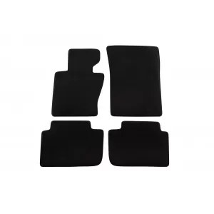Three-layer textile floor mats suitable for BMW X3 E83 2004-2010, set of 4 pieces, black