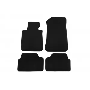 Three-layer textile floor mats suitable for BMW Series 1 E87 2004-2011, set of 4 pieces, black