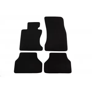 Mochete textile cu trei straturi potrivite pentru BMW Seria 5 E60 sedan, E61 touring 2007-2010 X-Drive, set de 4 bucăți, negru