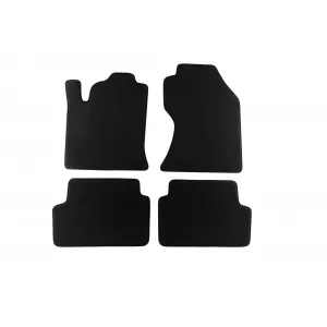 Three-layer textile floor mats suitable for Ford Focus 2001-2004, set of 4 pieces, black