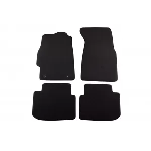 Three-layer textile floor mats suitable for Honda Civic 1999-2001, 3 doors, set of 4 pieces, black