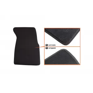 Three-layer textile floor mats suitable for Honda Civic 1999-2001, 3 doors, set of 4 pieces, black