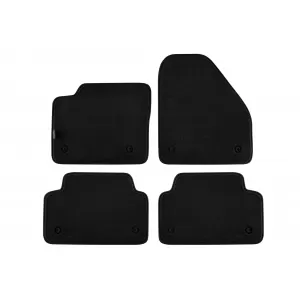 Three-layer textile floor mats suitable for Jaguar E-Pace after 2017, set of 4 pieces, black