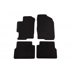 Three-layer textile floor mats suitable for Mazda 6 2002-2008, set of 4 pieces, black