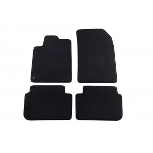 Mochete textile cu trei straturi potrivite pentru Peugeot 407 sedan, break 2004-2011, set de 4 bucăți, negru