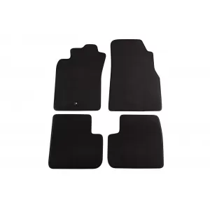 Three-layer textile floor mats suitable for Toyota Avensis 1998-2003, set of 4 pieces, black