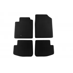 Three-layer textile floor mats suitable for Toyota Yaris 1999-2005, 3 doors, set of 4 pieces, black