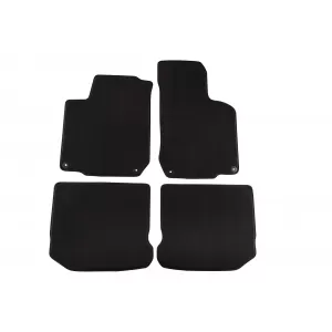 Mochete textile cu trei straturi din material Petex Style, potrivite pentru Volkswagen Golf IV 1998-2003, Beetle 1998-2011, Bora 1998-2005 cu găuri rotunde, set de 4 bucăți, negru