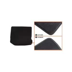 Mochete textile cu trei straturi din material Petex Style, potrivite pentru Volkswagen Golf IV 1998-2003, Beetle 1998-2011, Bora 1998-2005 cu găuri rotunde, set de 4 bucăți, negru-image-6241775