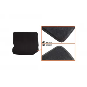 Mochete textile cu trei straturi din material Petex Style, potrivite pentru Volkswagen Golf IV 1998-2003, Beetle 1998-2011, Bora 1998-2005 cu găuri rotunde, set de 4 bucăți, negru-image-6241776