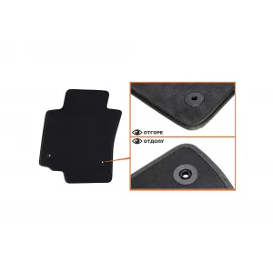 Mochete textile cu trei straturi potrivite pentru Seat Leon 2008-2012, cu clipsuri rotunde, set de 4 bucăți, negru-image-6241801