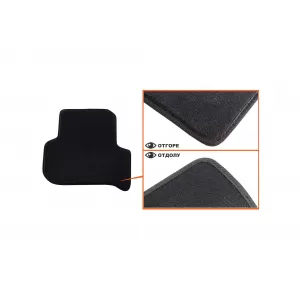 Mochete textile cu trei straturi potrivite pentru Seat Leon 2008-2012, cu clipsuri rotunde, set de 4 bucăți, negru-image-6241803