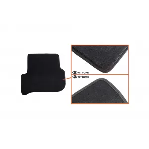 Mochete textile cu trei straturi potrivite pentru Seat Leon 2008-2012, cu clipsuri rotunde, set de 4 bucăți, negru-image-6241804