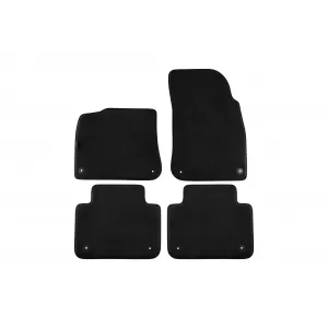 Three-layer textile floor mats suitable for VW Touareg after 2018, set of 4 pieces, black