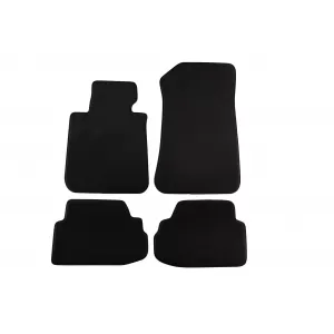 Tălpi textile cu trei straturi potrivite pentru BMW Seria 1 E81, E82 Coupe 2007-2014, 3 uși, set de 4 bucăți, negru