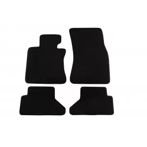 Mochete textile cu trei straturi potrivite pentru BMW Seria 6 E64 Cabriolet 2004-2011, set de 4 bucăți, negru