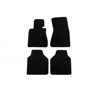Mochete textile cu trei straturi potrivite pentru BMW Seria 7 E66 2002-2008 cu ampatament lung, set de 4 bucăți, negru
