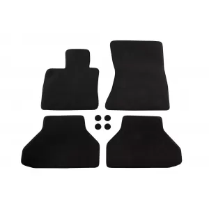 Three-layer textile floor mats suitable for BMW X6 E71 2008-2014, set of 4 pieces, black
