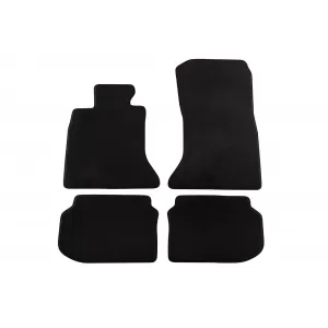 Mochete textile cu trei straturi, potrivite pentru BMW Seria 5 F10 sedan, F11 touring 2010-2013, set de 4 bucăți, negru
