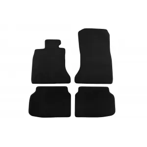 Mochete textile cu trei straturi potrivite pentru BMW Seria 7 F01 2008-2015 bază scurtă, set de 4 bucăți, negru