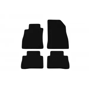 Three-layer textile floor mats suitable for Nissan Juke 2010-2019, set of 4 pieces, black