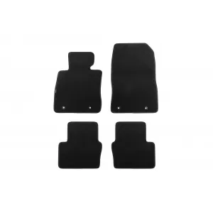 Mochete textile cu trei straturi potrivite pentru MAZDA 2 DUPĂ 2015, set de 4 bucăți, negru