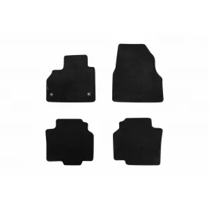 Mochete textile cu trei straturi, potrivite pentru Renault Kangoo după 2008, Kangoo ZE după 2012, cu 5 locuri, set de 4 bucăți, negru