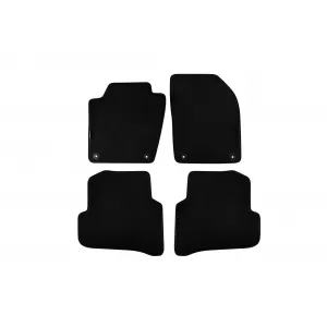 Mochete textile cu trei straturi, potrivite pentru Skoda Fabia hatchback, combi după 2014, set de 4 bucăți, negru