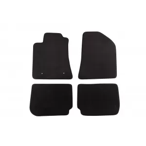 Three-layer textile floor mats suitable for Toyota Avensis 2003-2008, set of 4 pieces, black