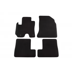Three-layer textile floor mats suitable for Toyota Rav4 2003-2006, 5 doors, set of 4 pieces, black