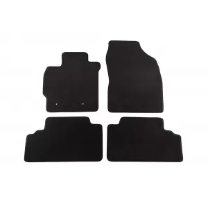 Three-layer textile floor mats suitable for TOYOTA AURIS 2007-2010, set of 4 pieces, black