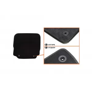 Three-layer textile floor mats suitable for Audi A3 1998-2003, set of 4 pieces, black