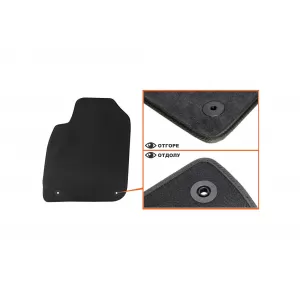 Mochete textile cu trei straturi din material Petex Style potrivite pentru Audi A6 sedan, break 1998-2005, set de 4 bucăți, negru-image-6241968