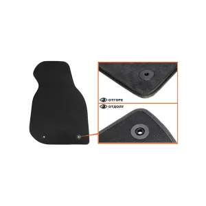 Mochete textile cu trei straturi din material Petex Style potrivite pentru Audi A6 sedan, break 1998-2005, set de 4 bucăți, negru-image-6241969
