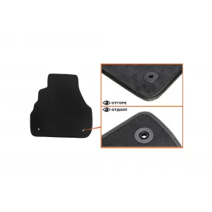 Mochete textile cu trei straturi din material Petex Style potrivite pentru Audi A6 sedan, break 1998-2005, set de 4 bucăți, negru-image-6241971