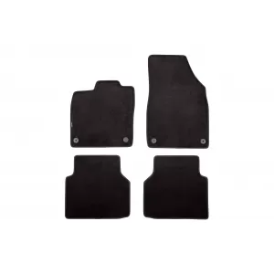 Three-layer textile floor mats suitable for Audi Q4 e-Tron after 2021, set of 4 pieces, black