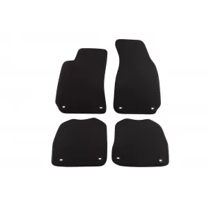 Three-layer textile floor mats suitable for Skoda Superb 2002-2008, set of 4 pieces, black
