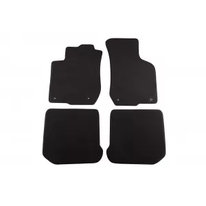 Three-layer textile floor mats suitable for Skoda Octavia 1999-2002, set of 4 pieces, black