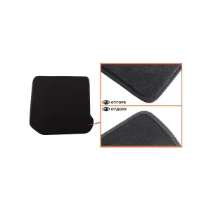 Three-layer textile floor mats suitable for Skoda Octavia 1999-2002, set of 4 pieces, black