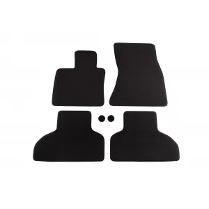 Three-layer textile floor mats suitable for BMW X5 F15 2013-2018, set of 4 pieces, black