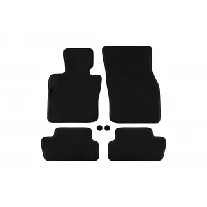 Mochete textile cu trei straturi, potrivite pentru Mini One F56 3 uși, Cooper după 2014, set de 4 bucăți, negru