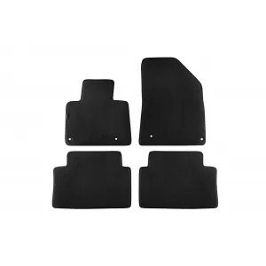 Three-layer textile floor mats suitable for Citroen C5 2008-2017, set of 4 pieces, black